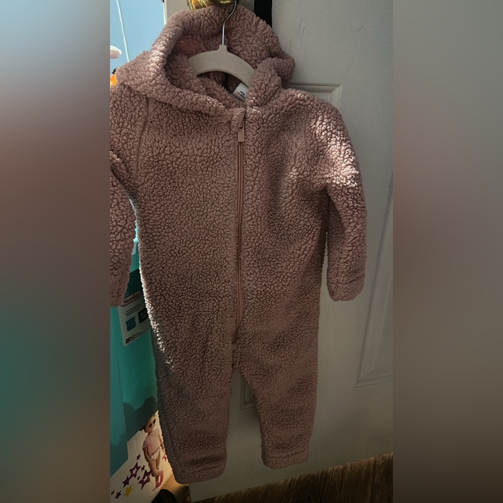 Old Navy Pink Sherpa Kids Footie
